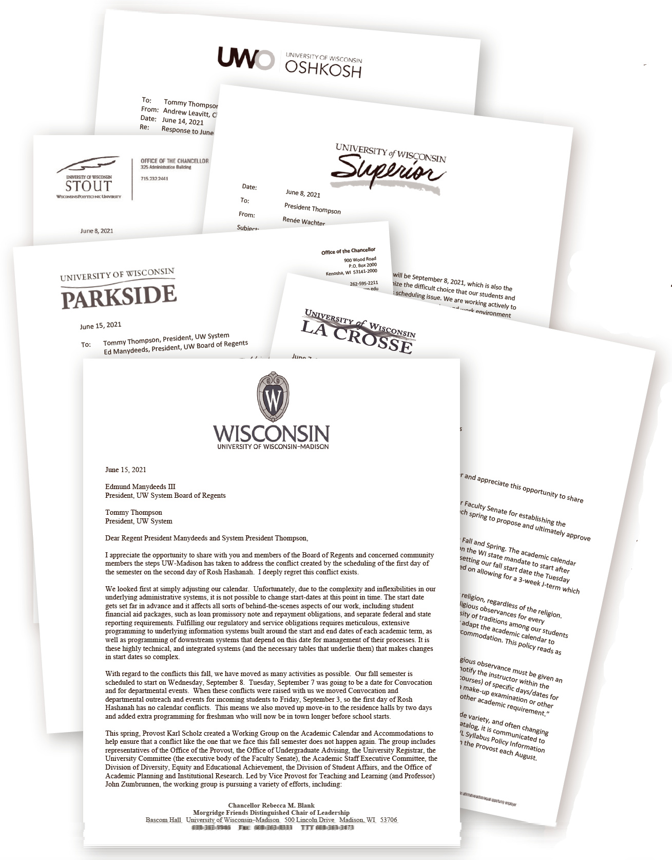 Schools respond on Rosh Hashanah conflict; Statements mostly promise to  review future calendars | Wisconsin Jewish Chronicle